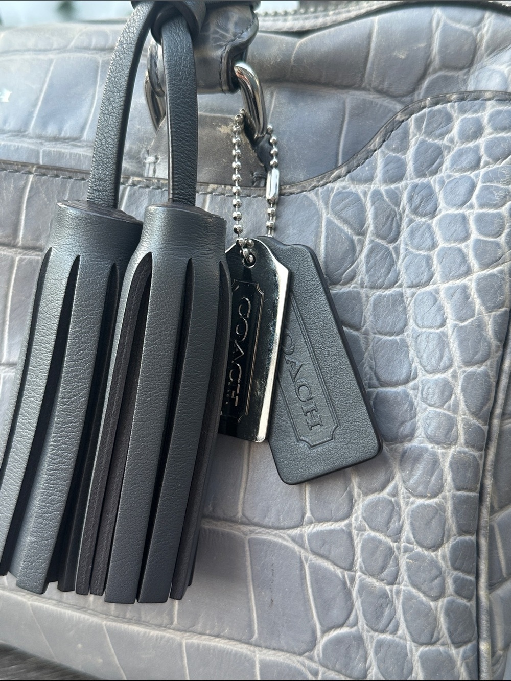 Coach Legacy Croc-Embossed Haley Satchel - Picture 3 of 13
